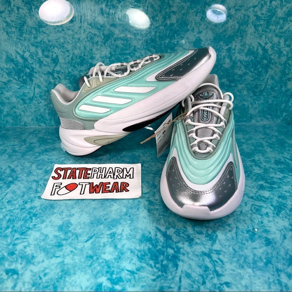 Adidas Ozelia Haze Green Silver Women's Low Top Athletic Shoes Sneakers